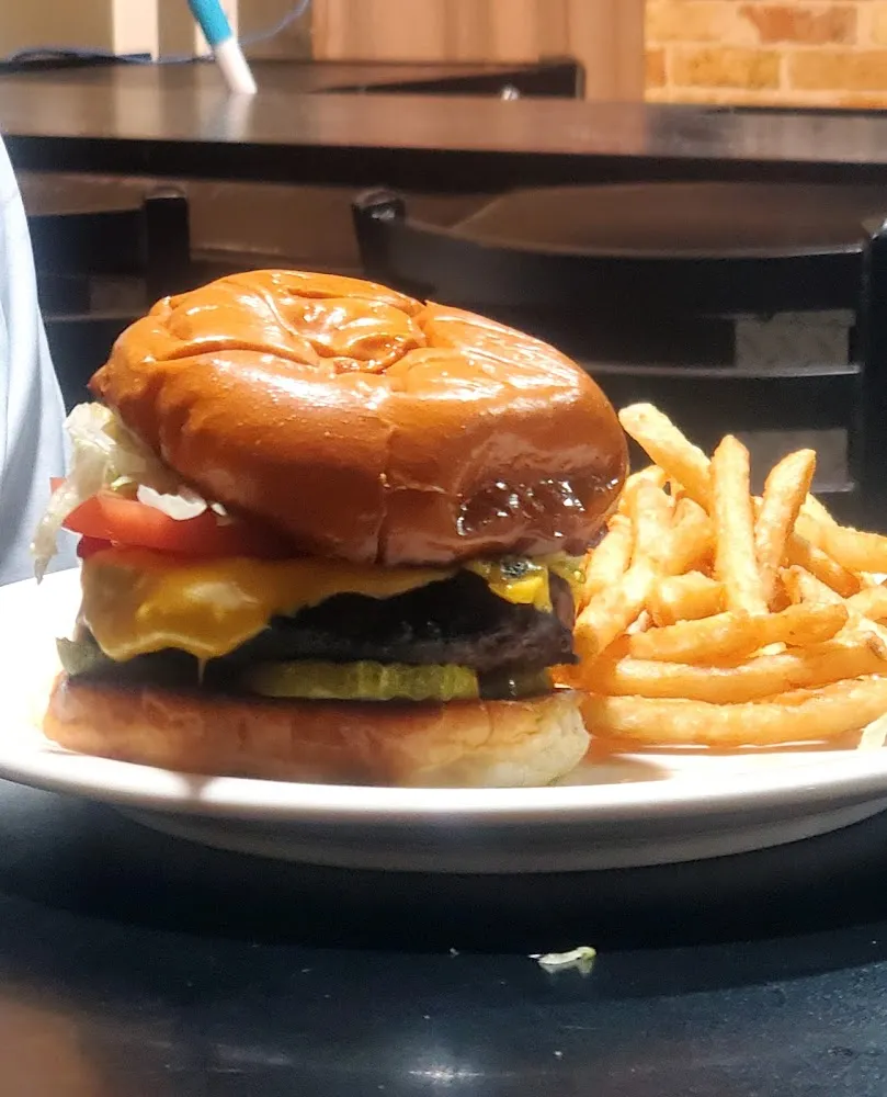 Cheese Burger and Fries