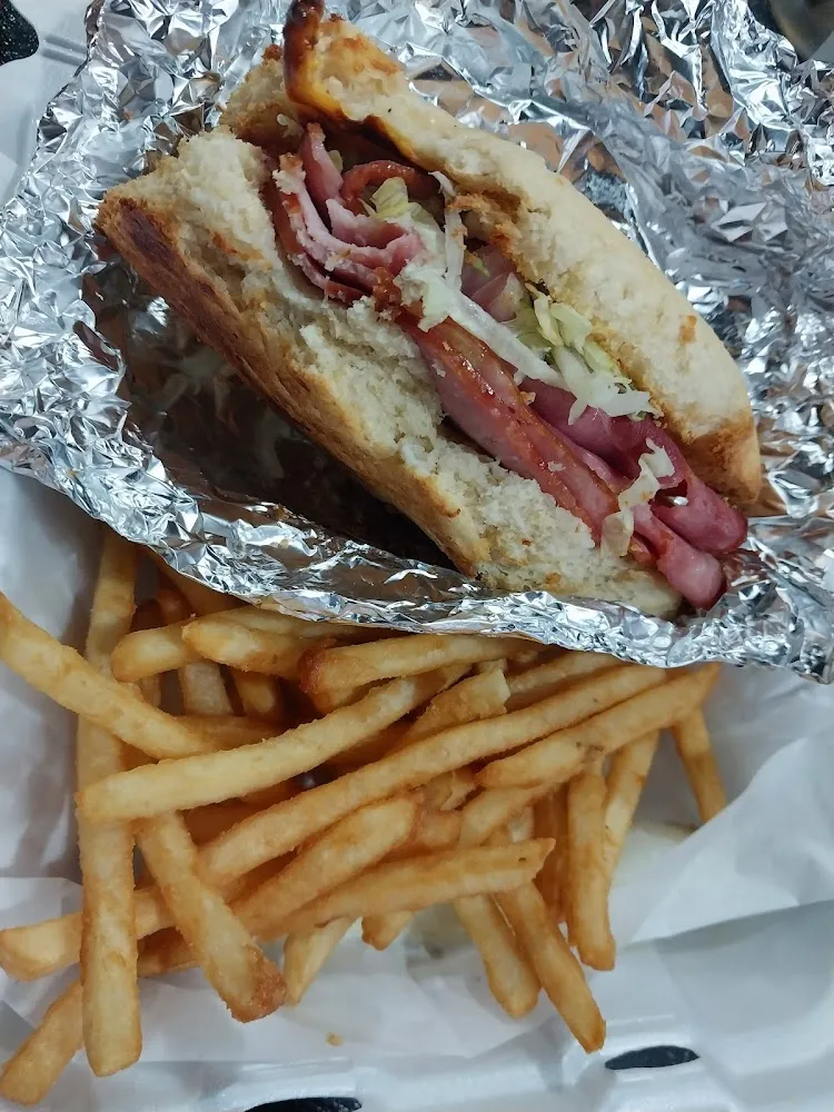 Ham and Cheese Sub and Fries