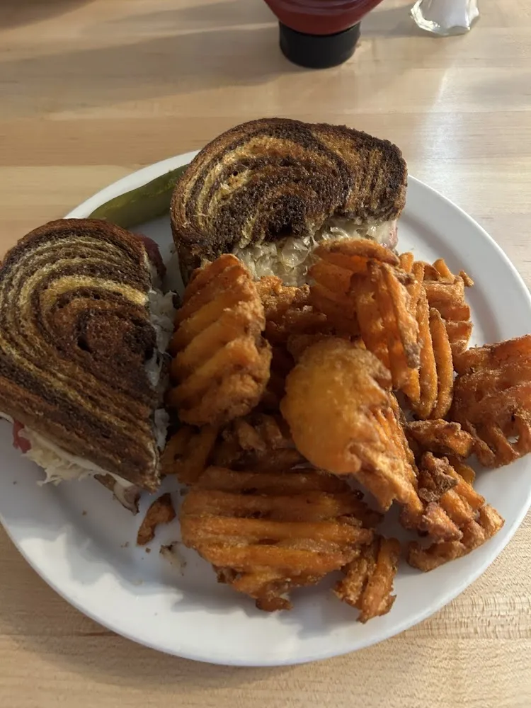 Ruben with Sweet Potato Fries
